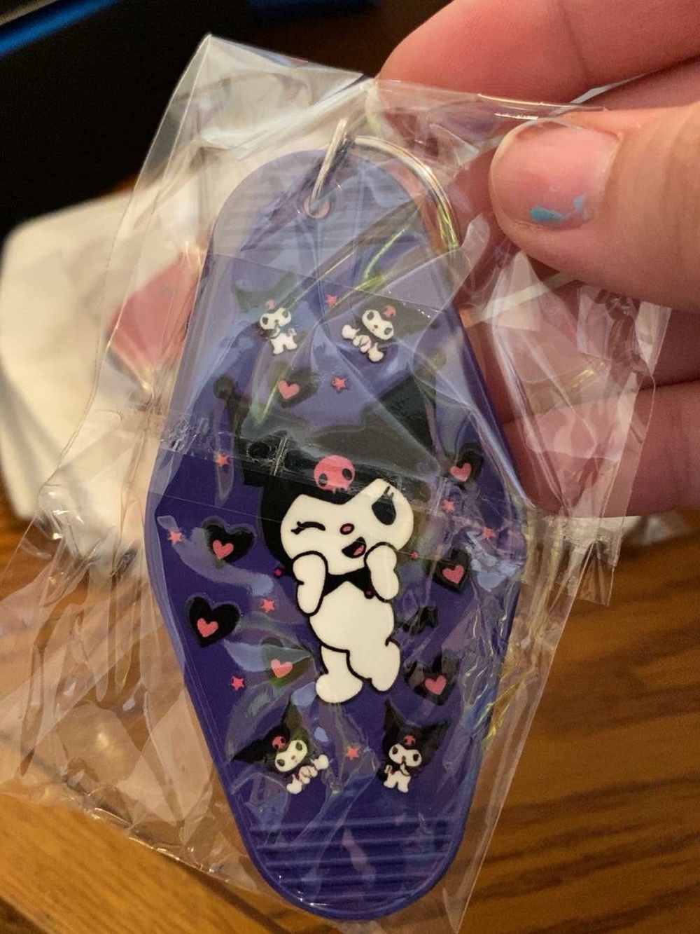 Purple Kuromi Cartoon Keychain Key Fob